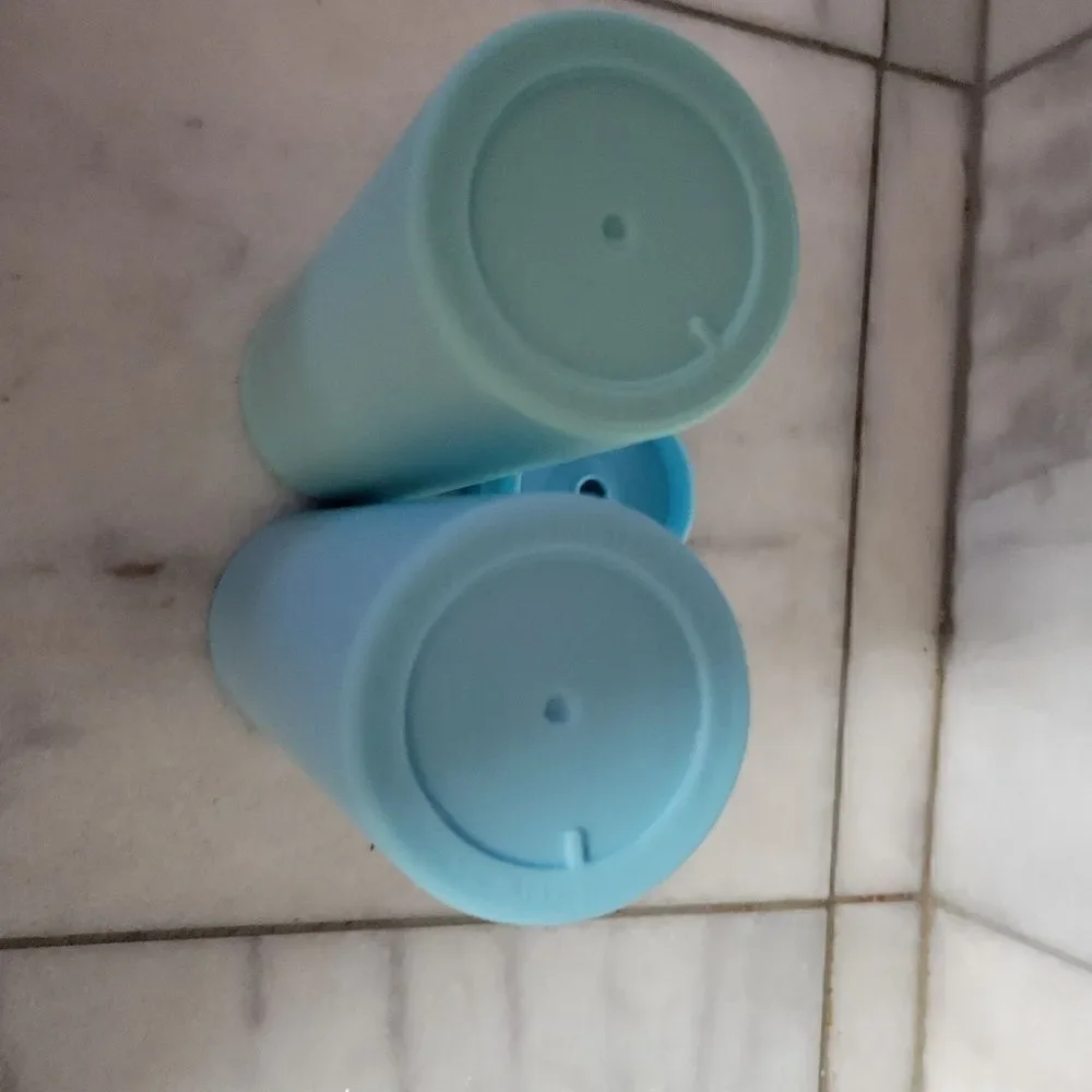 NEW STRATA Acrylic Tumbler Matte Pastel Blue & Green 16oz Set of 2